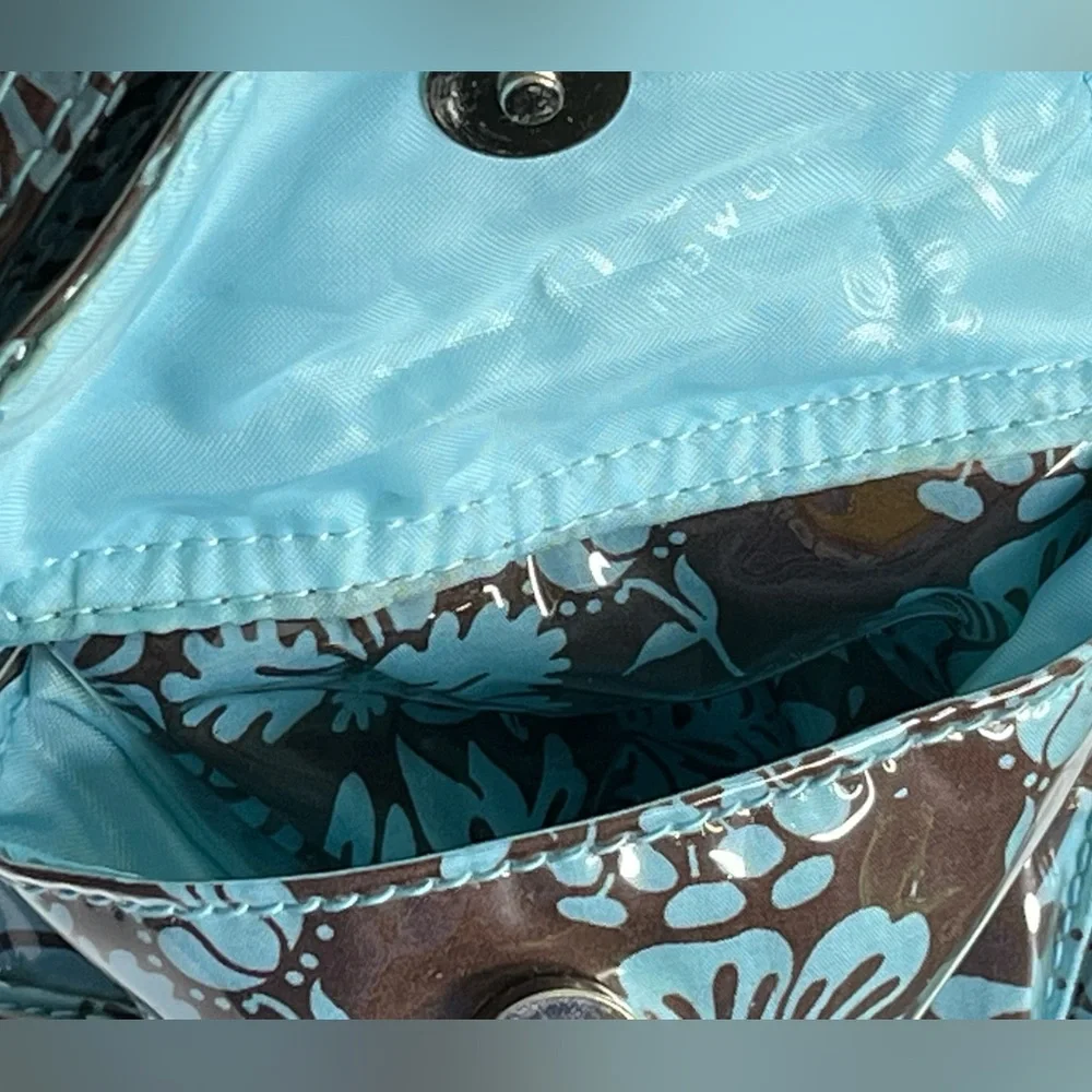 Kalencom New Orleans‎ Toile Chocolate/Blue Adjustable Strap Diaper Bag